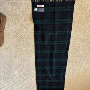 Black Watch Plaid Wool Scarf